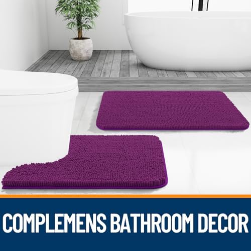 OLANLY Bathroom Rugs 30x20, Extra Soft Absorbent Chenille Bath Rugs - Image 7