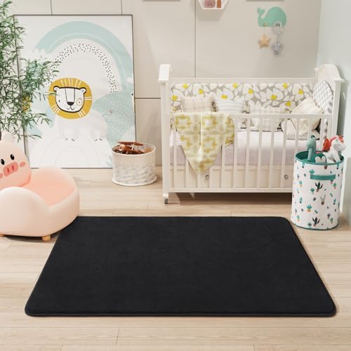 Amearea Modern Washable Runner Rugs, 2x4 Feet Black Bedroom Runner Rug - Image 6