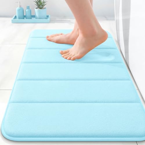 OLANLY Memory Foam Bath Mat 35x16, Super Soft and Absorbent Bathroom Rugs by OLANLY