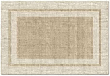 Artoid Mode Beige Absorbent Rectangle Non-Skid Doormat, Home Mats Non Slip by ArtoidMode