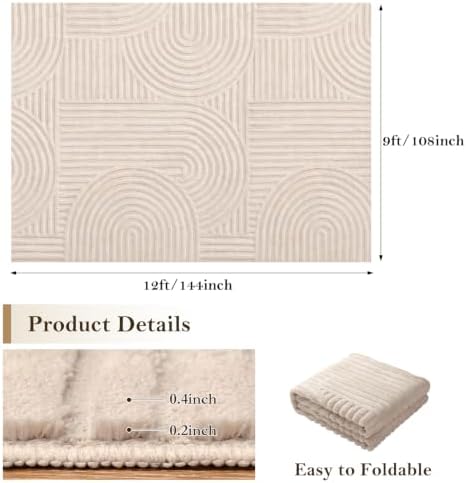 Ciicool 9x12 Large Area Rug for Living Room - Image 2