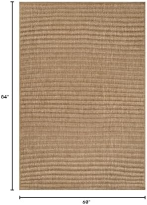 CAMILSON Easy Jute Rug 5x7, Indoor Outdoor Natural Color Farmhouse Area Rugs - Image 2