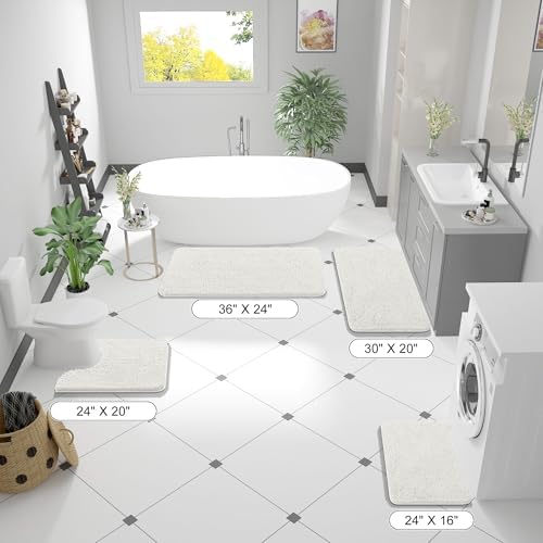 OLANLY Large Bathroom Rugs 40x32, Extra Soft Absorbent Chenille Bath Rugs - Image 2