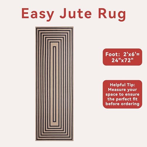 Tangsoo Easy Jute 2x6 Washable Runner Rug - Image 3