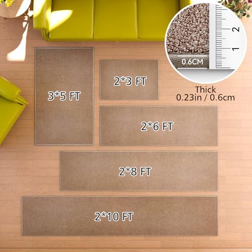AREDO Runner Rug with Non Slip Rubber Backing 2*6 ft, Washable Soft Floor Carpet - Image 2