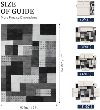 YIHOUSE Washable Modern 5x7 Area Rugs - Image 2