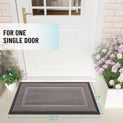 OLANLY Front Door Mat Outside 29.5x17, All-Season Heavy-Duty Rubber Doormat - Image 2