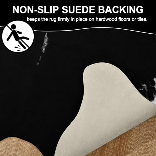 BENRON Faux Cowhide Rug, Cow Print Rug - Image 6