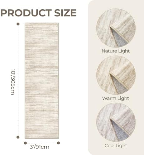 3x10 Runner Rug Non Slip, Washable Hallway Runner Rug - Image 2
