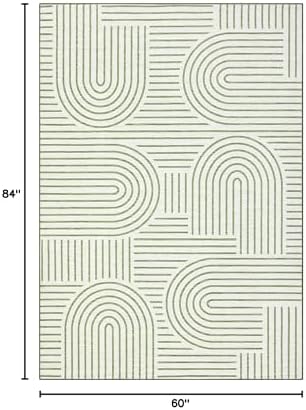 ROYHOME Modern Washable Rug 5x7 Area Rugs - Image 2