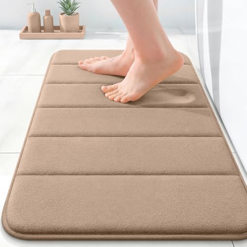 OLANLY Memory Foam Bath Mat 24x16, Super Soft and Absorbent Bathroom Rugs by OLANLY