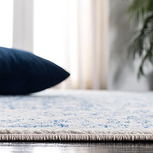 SAFAVIEH Evoke Area Rug 4x6, Ivory & Navy EVK256N - Image 4
