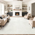 SHACOS Soft Cozy Fluffy Arch Pattern High Low Pile Area Rugs 8'x10' Large Non by SHACOS