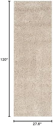 SAFAVIEH California Shag Runner Rug 2'3"x10', Soft Plush Beige SG151-1313 - Image 2