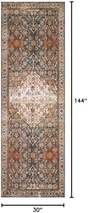 Loloi Layla Ocean/Multi 2'-6" x 12'-0" Runner Rug - Image 2