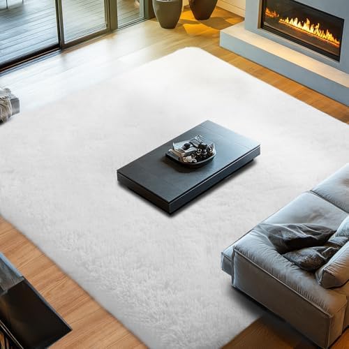Topmaxcs White 10x14 Area Rugs for Living Room - Image 3