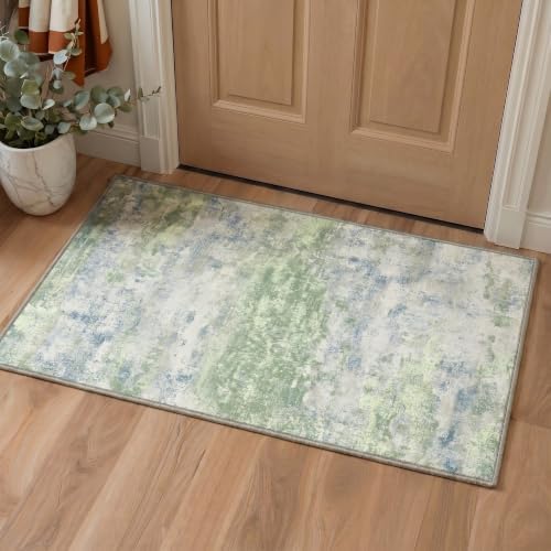 BEIMO 6x9 Area Rug for Bedroom, Light Green Washable Abstract Non Slip Rug - Image 5