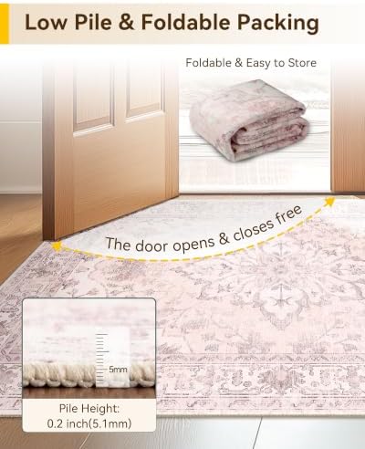 RELEANY Washable Area Rug, Runner 2'x7' - Image 5