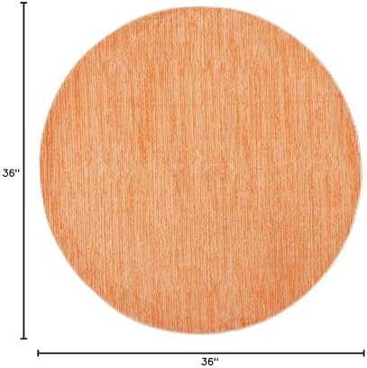 SAFAVIEH Vision Round Rug 3', Modern Tonal Orange VSN606P - Image 2
