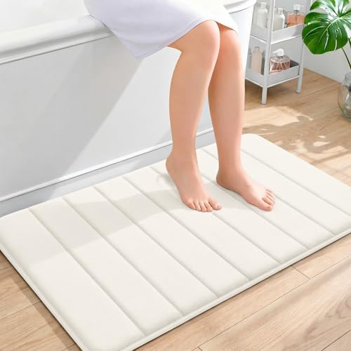 OLANLY Memory Foam Bath Mat 36x24, Super Soft and Absorbent Bathroom Rugs by OLANLY