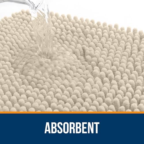 OLANLY Toilet Rugs U-Shaped 24x20, Soft Absorbent Chenille Contour Rugs - Image 4