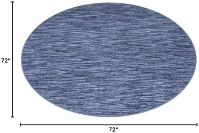 Nourison Home Nourison Essentials Navy Blue 6' x Round Area Rug - Image 2