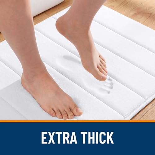 OLANLY Memory Foam Large Bath Mat 40x32, Super Soft Absorbent Bathroom Rugs - Image 6