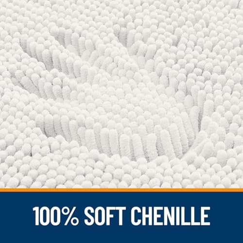 OLANLY Bathroom Rugs 32x20, Extra Soft Absorbent Chenille Bath Rugs - Image 4