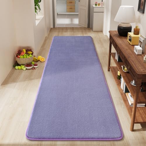 Amearea Modern Soft Hallway Runner Rug, 2x6 Feet Purple Washable Runner Rug by AmeareaDirect