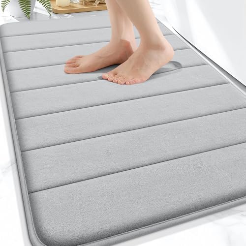 OLANLY Memory Foam Bath Mat 32x20, Super Soft and Absorbent Bathroom Rugs by OLANLY