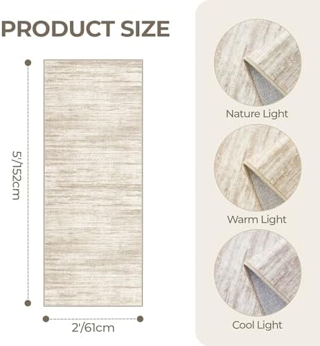 2x5 Rug Runners for Hallways Non Slip, Kitchen Rugs - Image 2