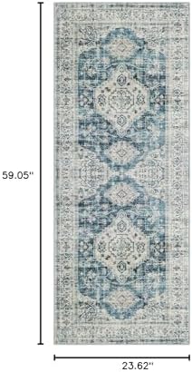 Lahome Oriental Kitchen Runner Rug Non Slip, 2x5 Washable Hallway Runner - Image 2