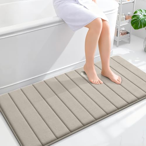 OLANLY Memory Foam Long Bathroom Rugs Runner 47x24, Super Soft Absorbent by OLANLY