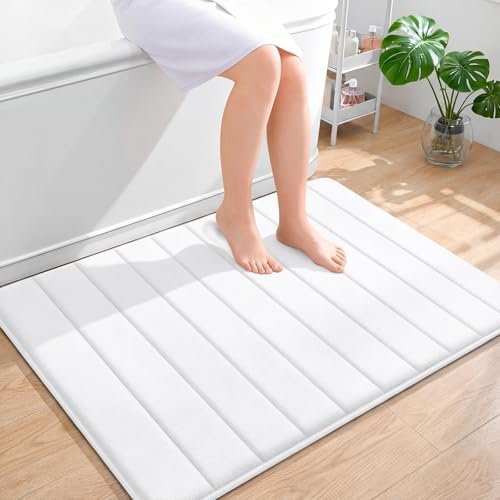 OLANLY Memory Foam Large Bath Mat 40x32, Super Soft Absorbent Bathroom Rugs by OLANLY