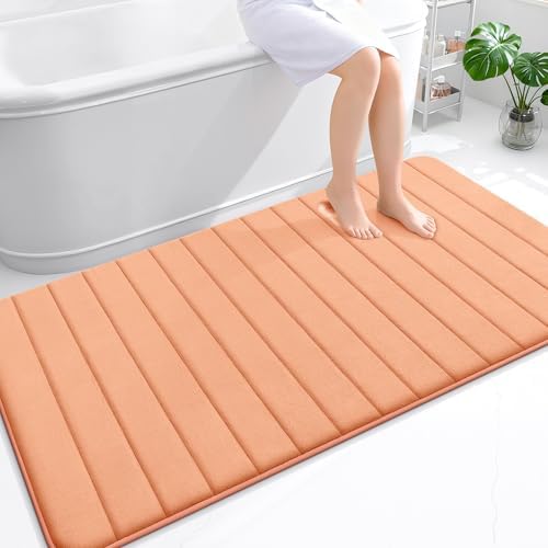 OLANLY Memory Foam Large Bath Mat 59x34, Super Soft Absorbent Bathroom Rugs by OLANLY