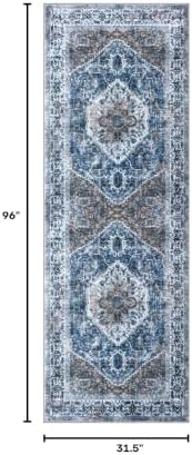 KOZYFLY Runners for Hallways 2.6x8 Ft Washable Kitchen Runner Rug Boho Runner - Image 2