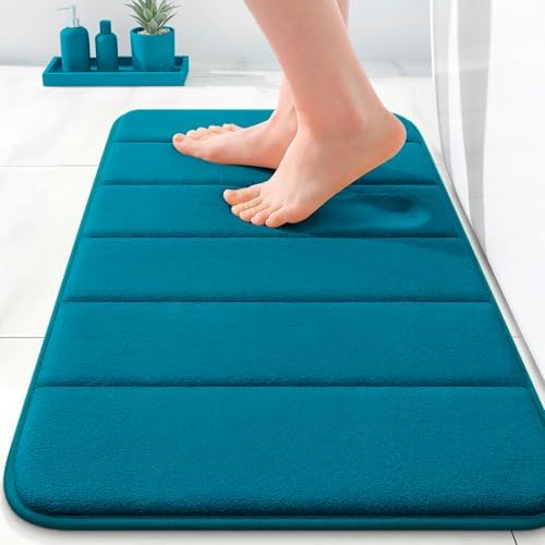 OLANLY Memory Foam Bath Mat 35x16, Super Soft and Absorbent Bathroom Rugs by OLANLY