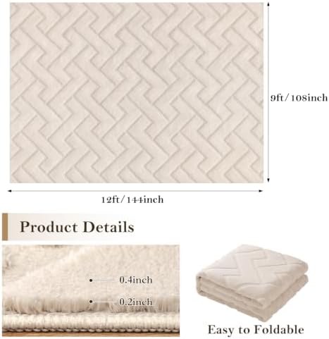 Ciicool 9x12 Large Area Rug for Living Room - Image 2