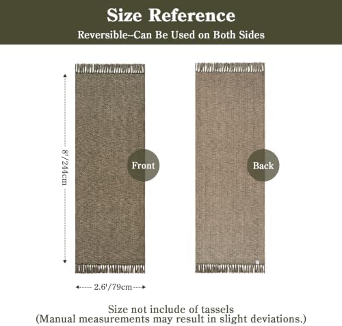 Collive Moss Green Kitchen Runner Rug, Modern Farmhouse Hallway Rugs - Image 2