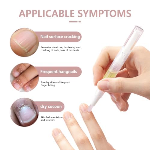 Cuticle Oil Pen for Nail Care – Nourishing Cuticle Revitalizer with Natural Oils, Hydrating & Quick-Absorbing, Mess-Free Applicator, Perfect for At-Home & Salon Use-2PCS