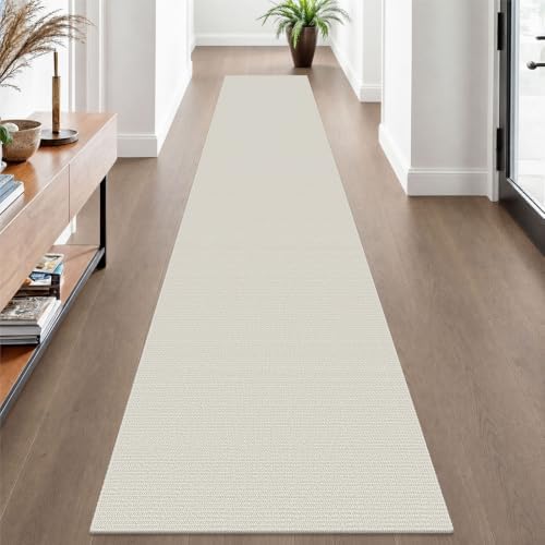 EARTHALL Washable Runner Rug, Non Slip Hall Runner, 2x10 Ft, Cream/Grayish - Image 6