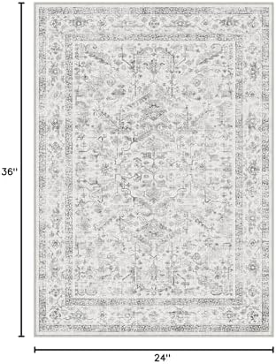 PureCozy Gray Entryway Area Rug 2x3 Vintage Neutral - Image 2
