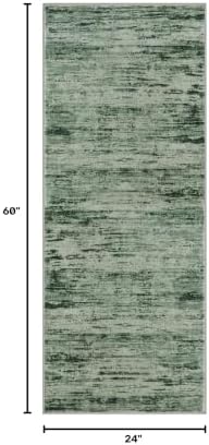 Lansny Modern Abstract Washable 2x5 Runner Rug Non Slip Kitchen Rugs - Image 2