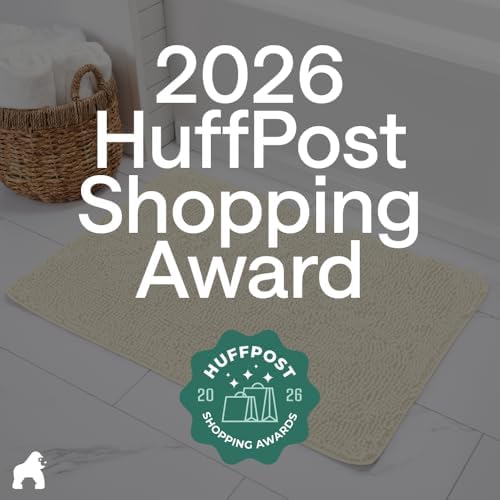 GORILLA GRIP Bath Rug Mat for Bathroom, Thick Chenille, 24x17 Ivory Cream - Image 6