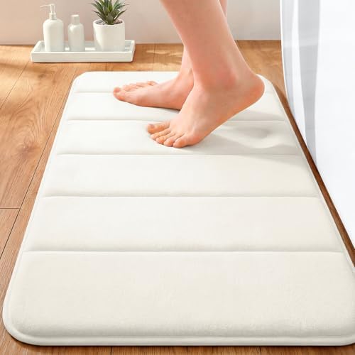 OLANLY Memory Foam Bath Mat 35x16, Super Soft and Absorbent Bathroom Rugs by OLANLY