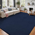 Vasofe Navy 6x9 Rug, Large Rugs by VasofeSoftFluffyRugs