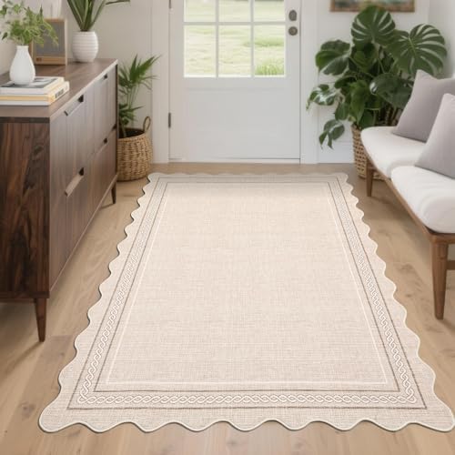 GarveeHome Scalloped Washable Area Rugs 4x6 Rug - Image 2