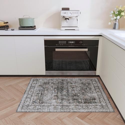 Rugcomf Small Rug 2x3 Door Mat Washable Non Slip Vintage - Image 6