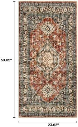 Lahome Oriental Kitchen Runner Rug Non Slip, 2x5 Washable Hallway Runner - Image 2