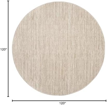 SAFAVIEH Vision Round Rug 10', Modern Tonal Cream VSN606F - Image 2